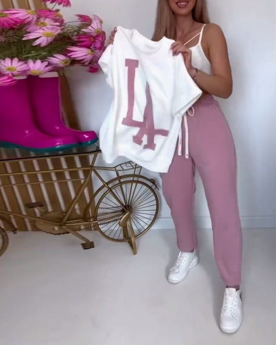 Sätt Casual Letter Print Sports