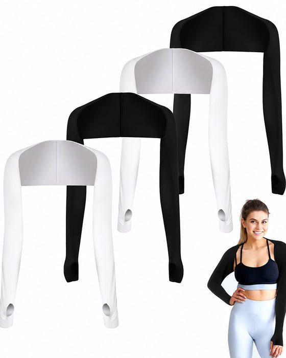 Dam 4-Pack Kylande UV-Skyddande Armärmar med Tumnagelhål