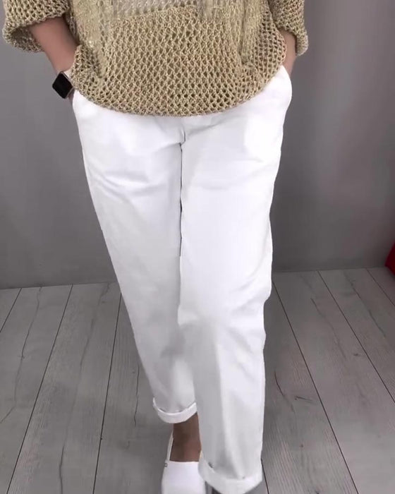 Byxor Avslappnad Ankel Smal