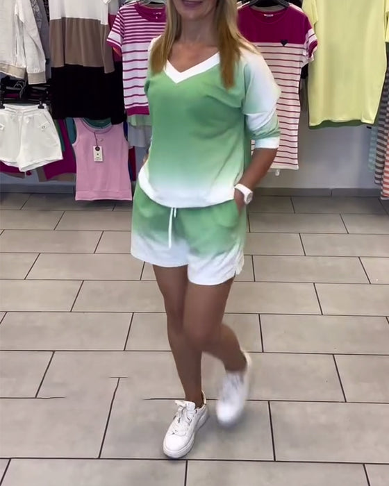 Set Långärmad V-Ringad Gradient Sport