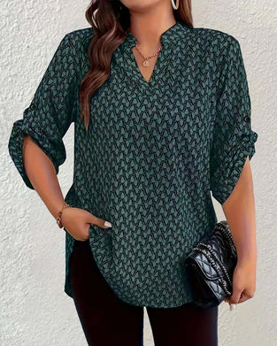Blus V-Hals Elegant Sofistikerad Bohemisk