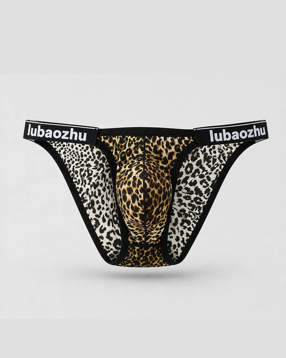 Herr-Tanga Leopardmönstrad