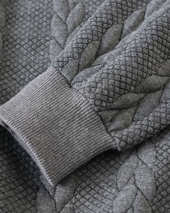 🔥Specialerbjudanden – Herrars Lediga Halvdragkedja Kabelstickad Tröja