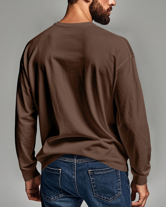 Topp Andningsbar Pullover Långärmad Herr