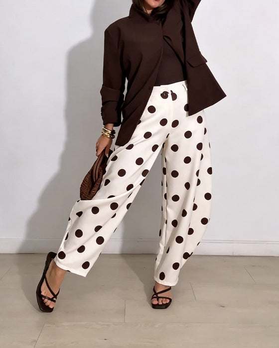 Byxor Vintage Polka Dot Casual Harem
