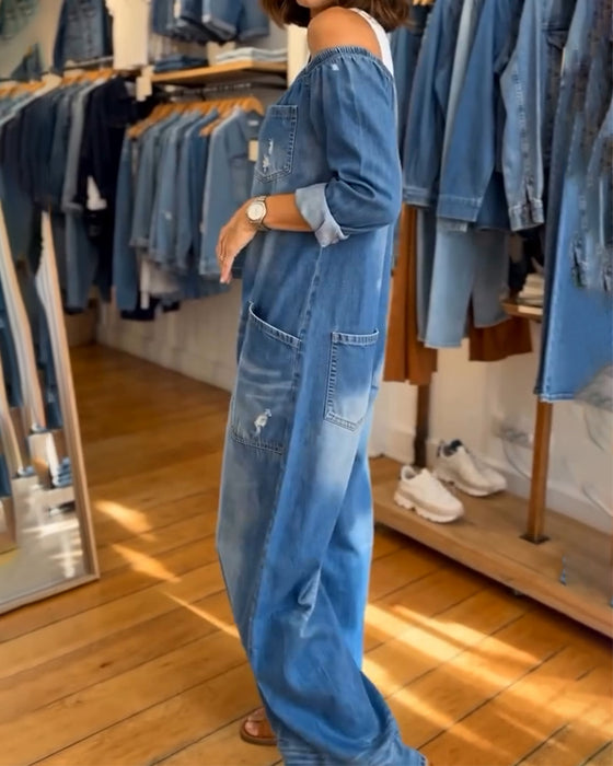 Jumpsuit Långärmad Färgblock