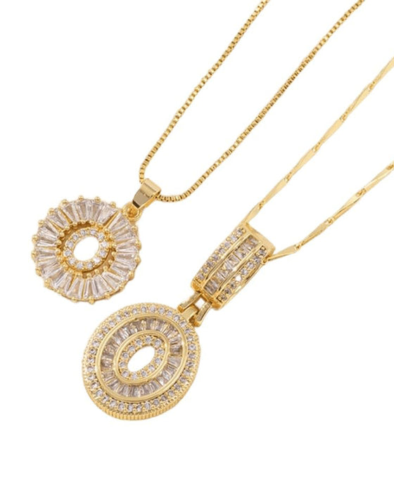 Halsband Initial Bokstav Hängsmycke 2 Förpackning