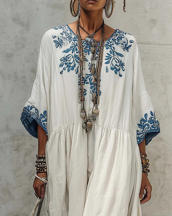 Klänning Mode Plus Storlek Tryckt