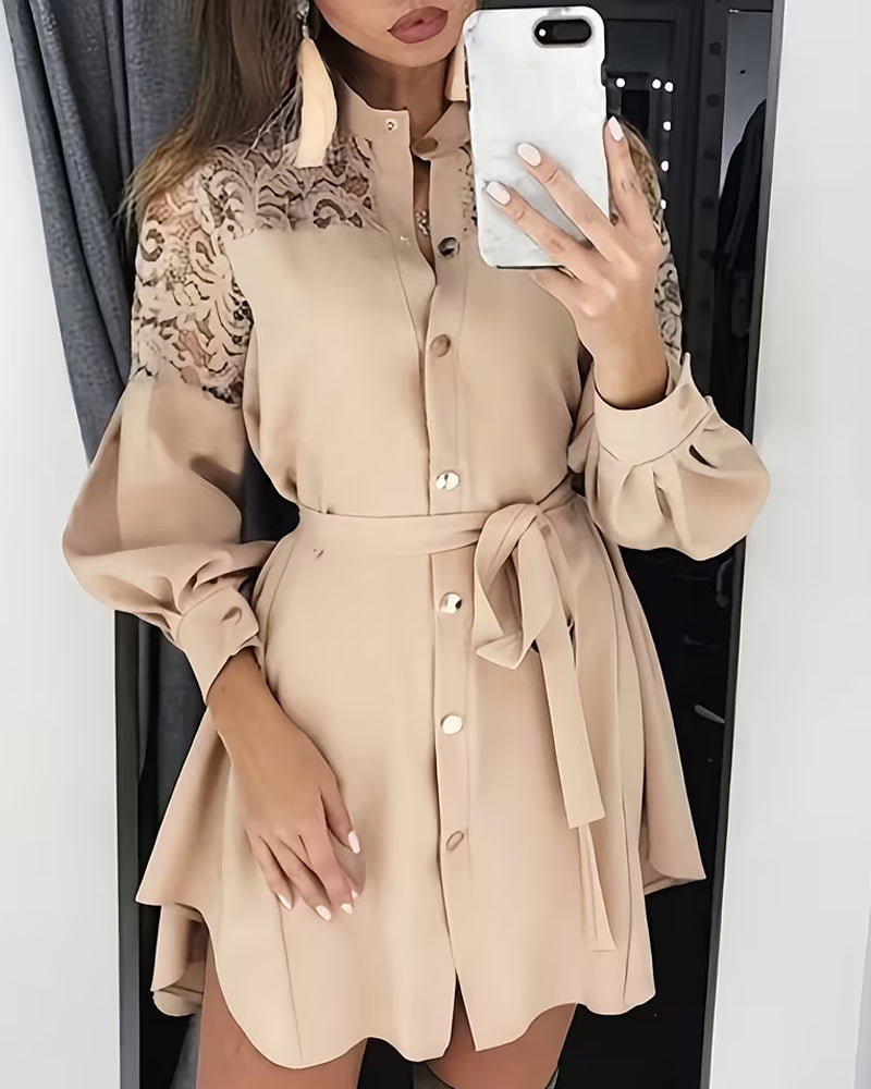 Klänning Spetslappt Modell