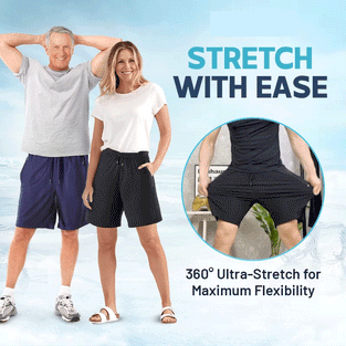 Unisex Icesilke Stretch Snabbtorkande Shorts