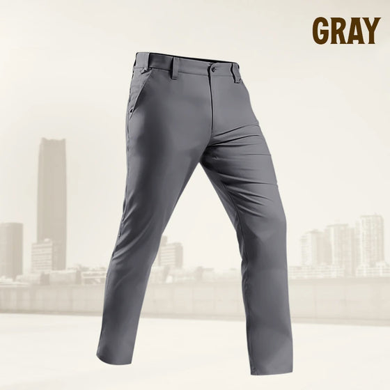 Herrars Aktiva Khaki Byxor Med Expanderbart Midjeband