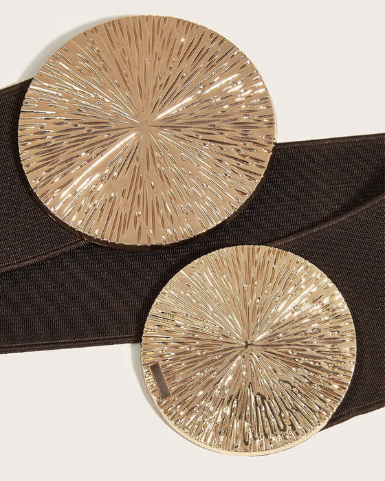 Dammars Vintage Elastiska Bälte Med Gyllene Spänne