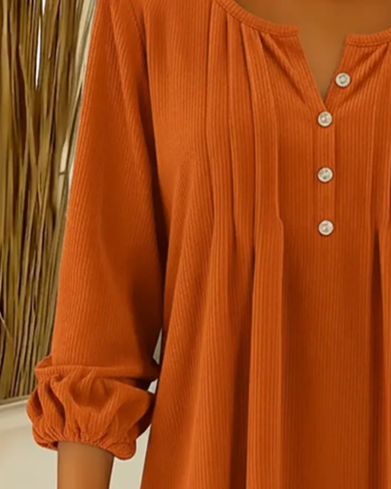 Topp Med Knappar Lös Avslappnad