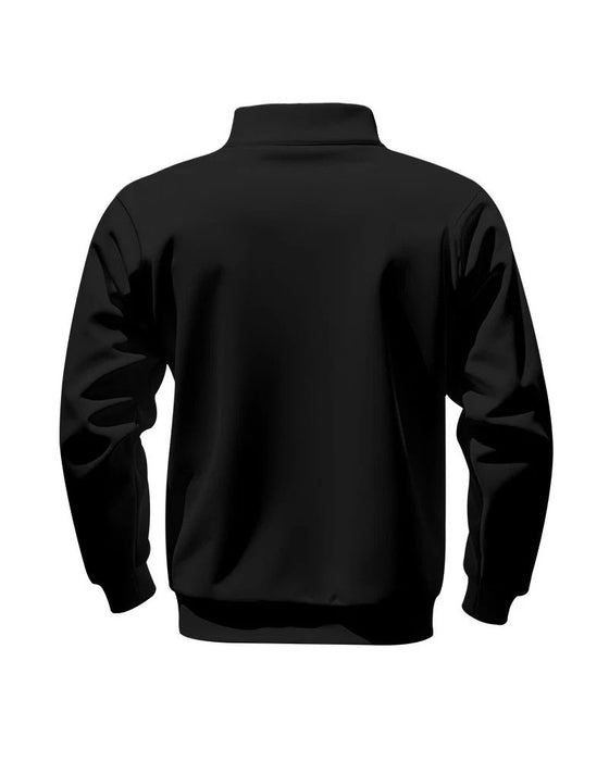 Sweatshirt Enfärgad Ståkrage Dragkedja