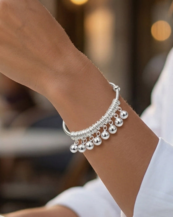 Armband Justerbar Silver Bell Charm Bangle