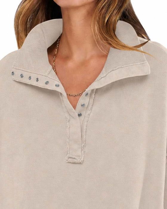 Sweatshirt Enfärgad Långärmad
