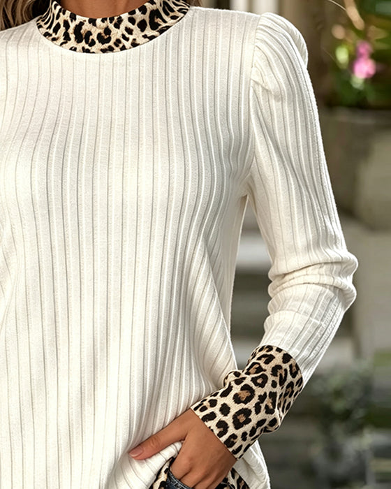 Topp Mini Polokrage Leopard Casual