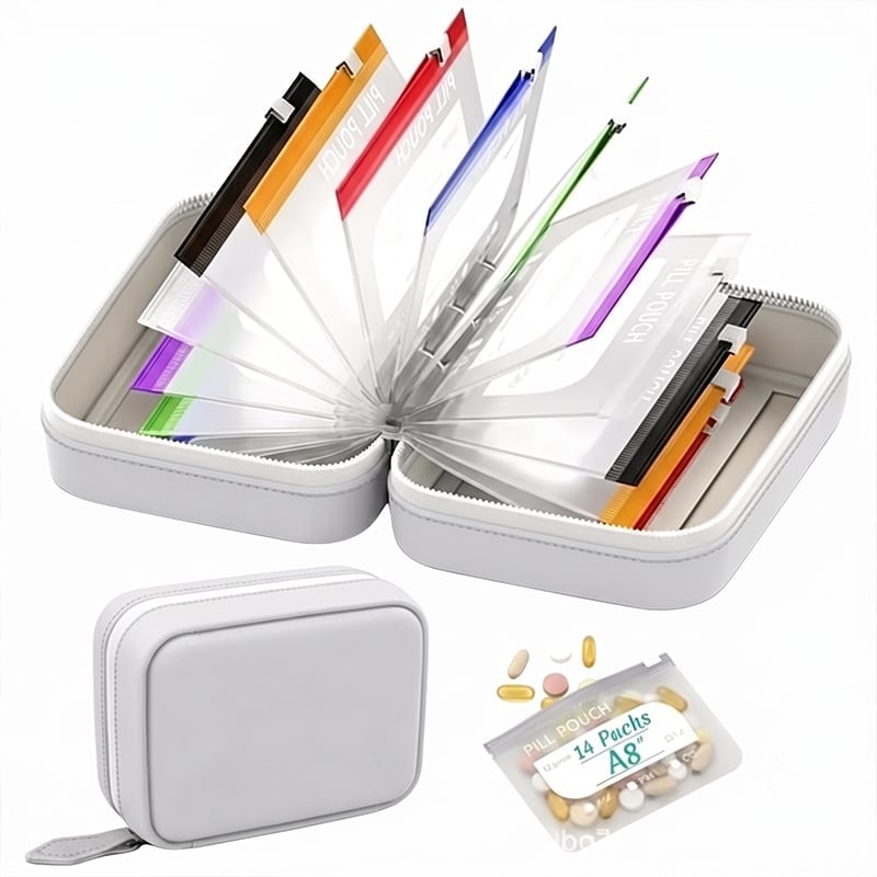 Premium vattentät PU resepillerbox-set