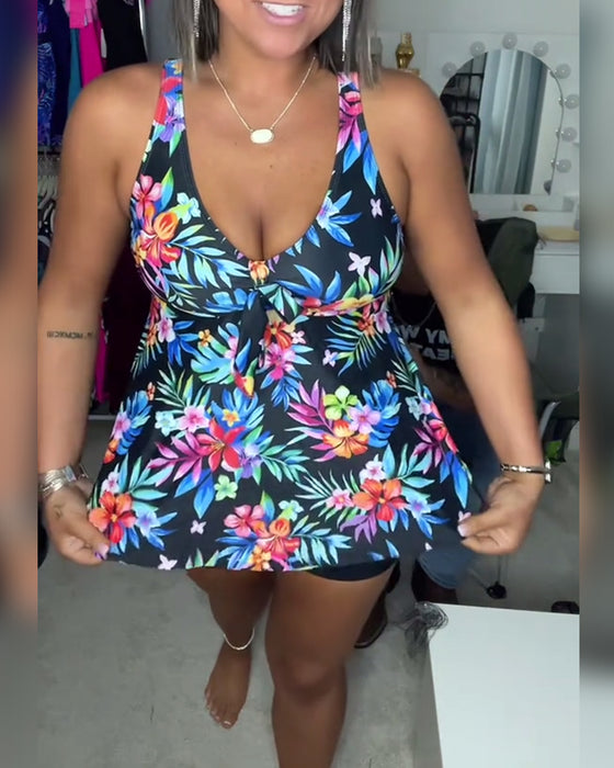 Sexig Badklänning med Modetryck
