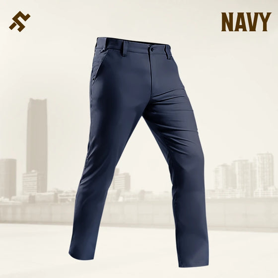 Herrars Aktiva Khaki Byxor Med Expanderbart Midjeband