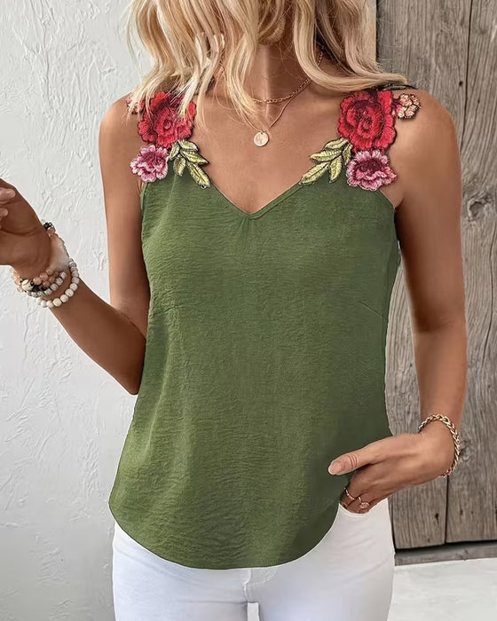 Tanktopp Avslappnad Blommönster