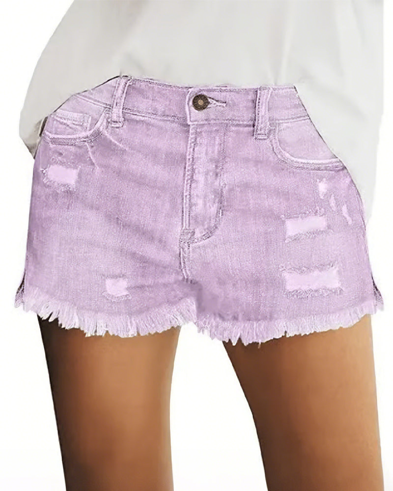 Shorts Rå Fåll Denim