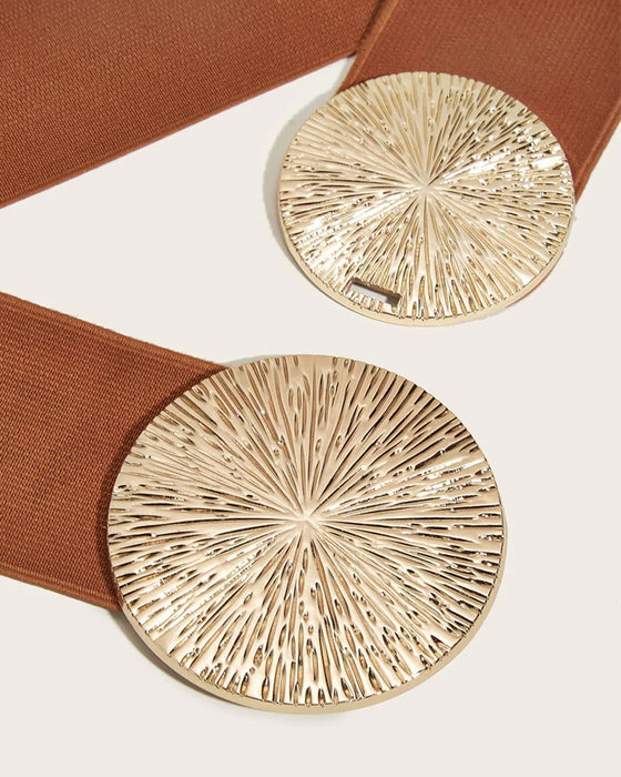 Dammars Vintage Elastiska Bälte Med Gyllene Spänne