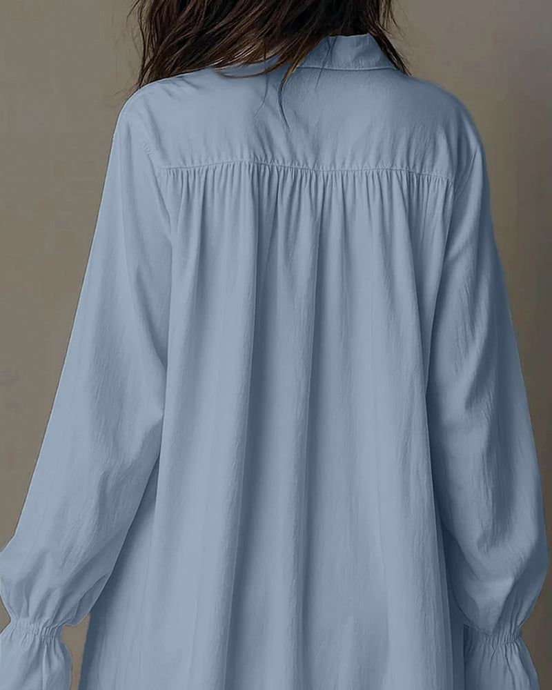 Spetsinskjuten Klänning Med Lanternärmar