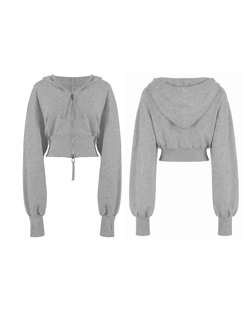 Kappa Dubbel Dragkedja Kort Huva Sweatshirt