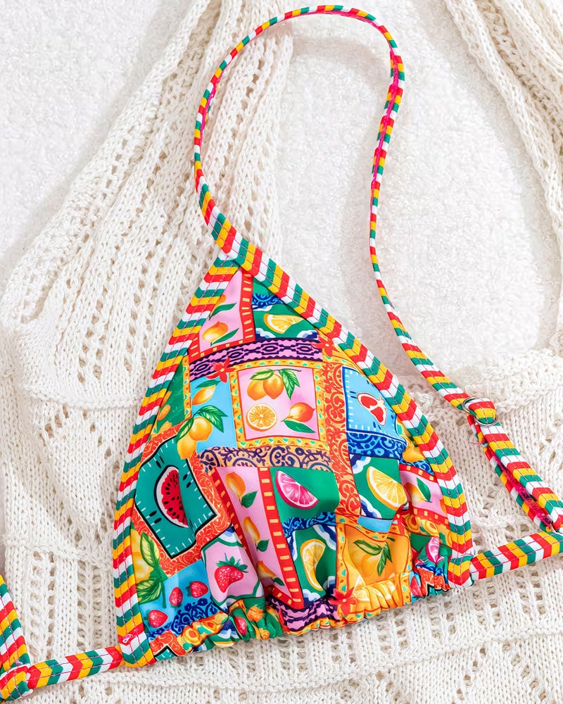 Bikini Sexig Frukt Mönster