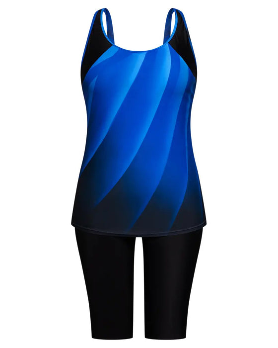 Semester Tryckt Ärmlös Tankini