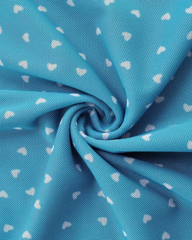 Topp V-Ringning Tryckt Chiffong