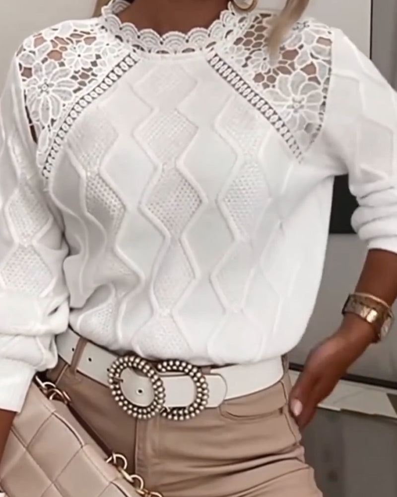 Tröja Spetskant Mode Lappverk