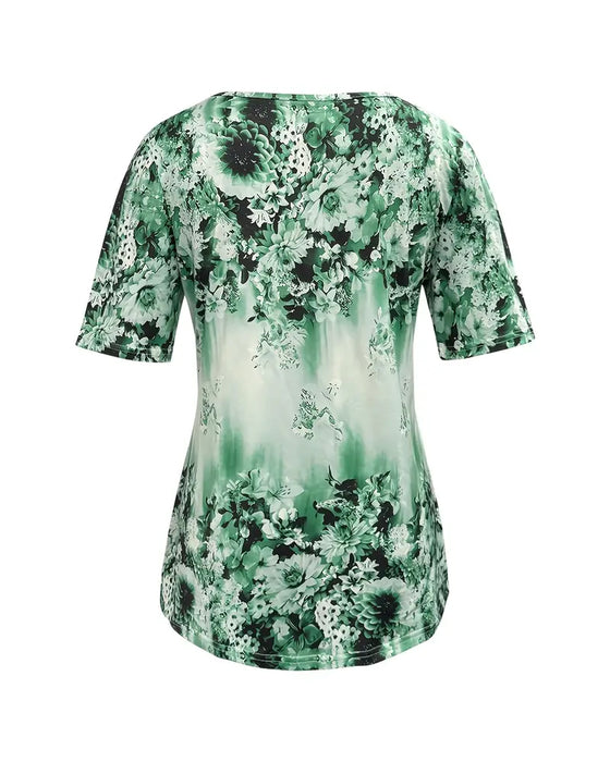 Blus Kort Ärm Tryckt Vardag