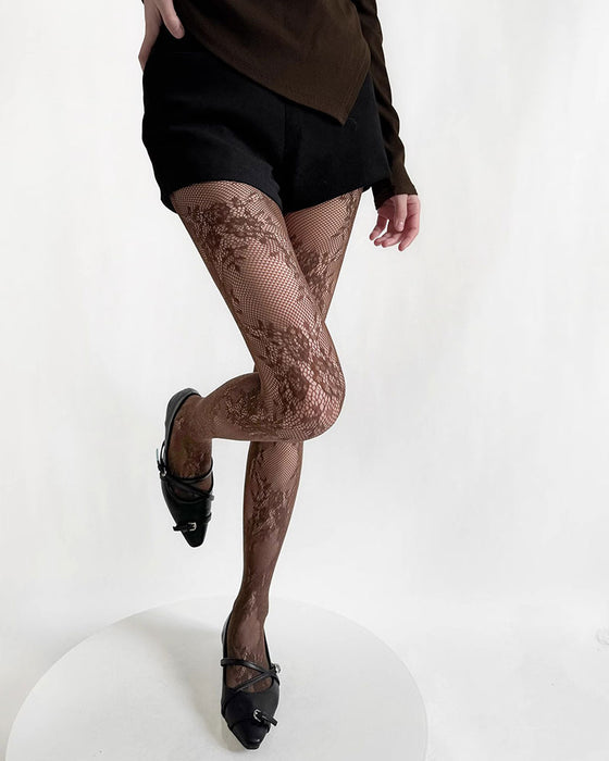 Nya Sexiga Blommiga Slimmande Strumpbyxor