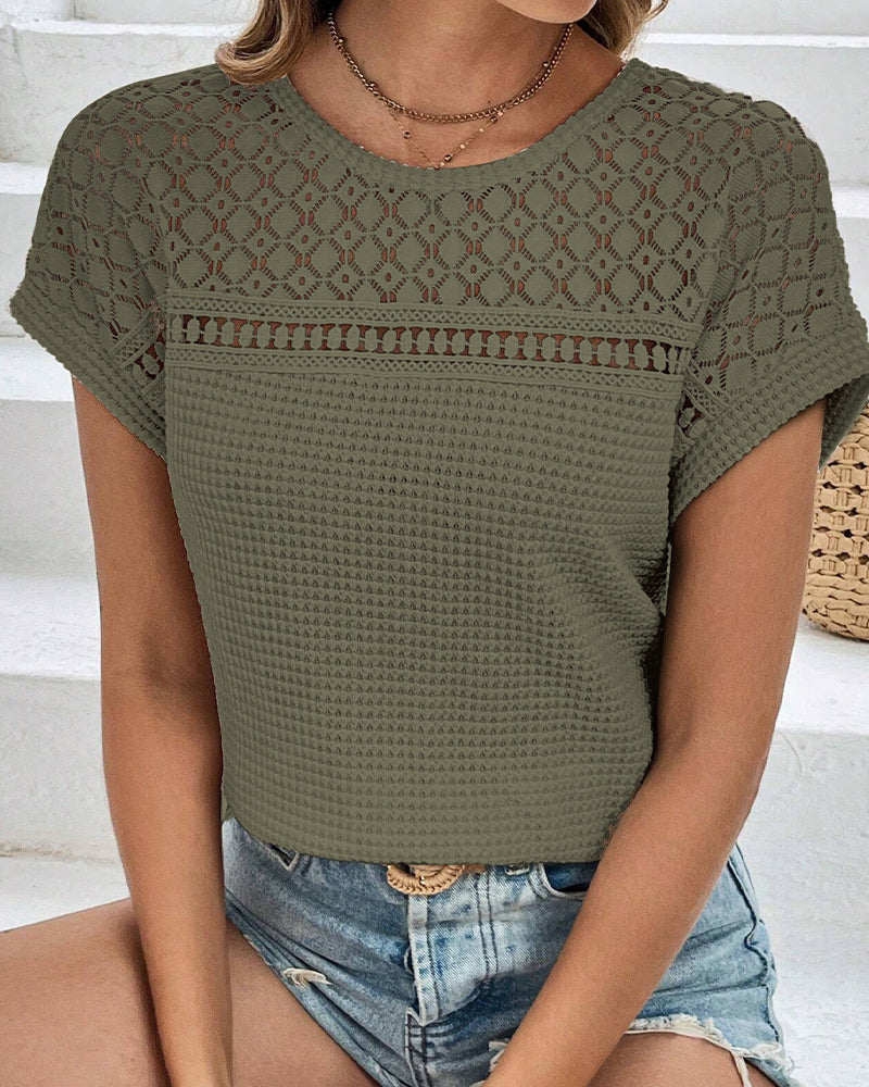 T-Shirt Raglan Nät Hål Ut Andningsbar