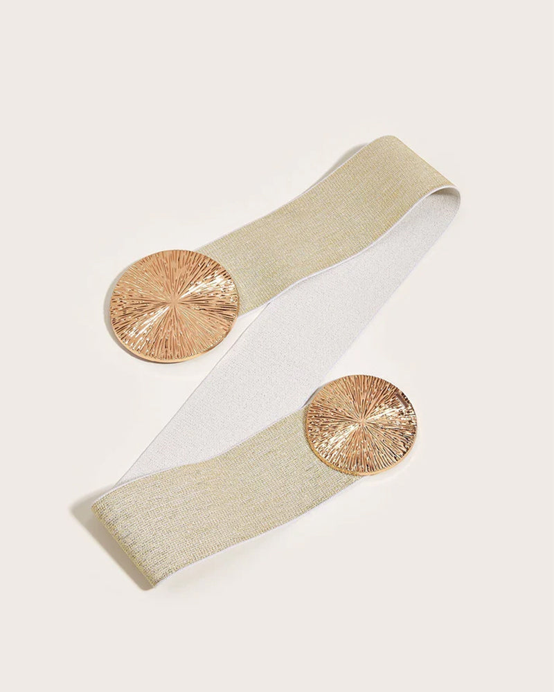 Dammars Vintage Elastiska Bälte Med Gyllene Spänne