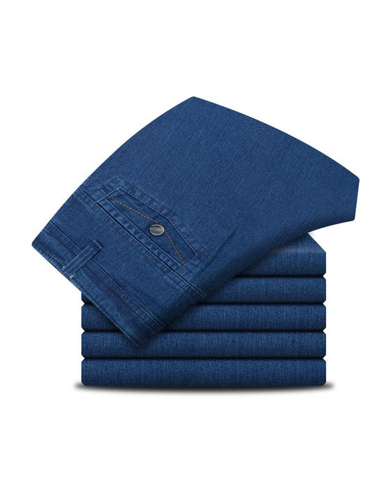 Herr Klassisk Rak Passform Stretchjeans