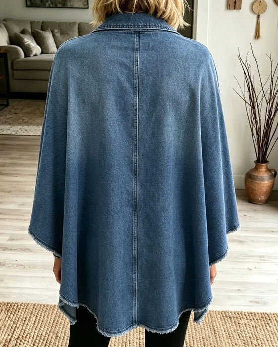Kappa Slag Dragkedja Fringe Denim
