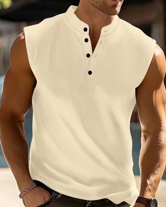 Linne Herr Henley Enfärgad Sport