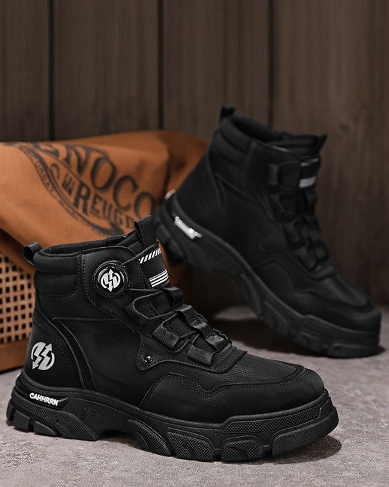 Skor Herrars Utomhus Svängbar Spänne Arbete 🔄👞 – Vattentåliga 💦, Halkskydds 🚶‍♂️, Bekväma , Andningsbara 🌬️