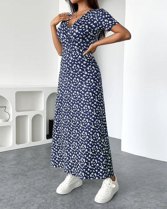 Klänning Sexig Elegant Mönstrad