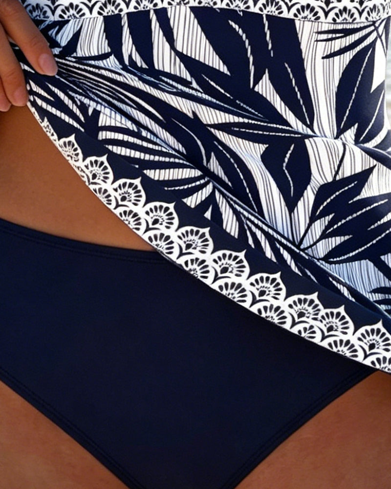 Tankini Botanisk Tryck Halter