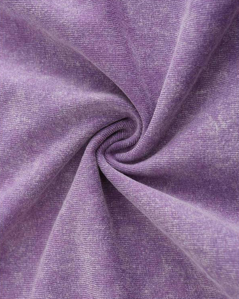 T-Shirt Vintage Nedsliten Tvättad Tryck