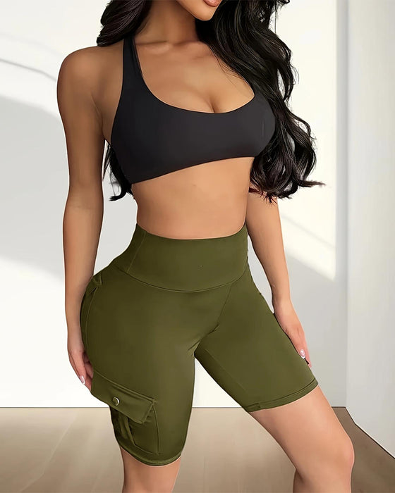 Leggings Enkelspänne Enfärgad Yoga