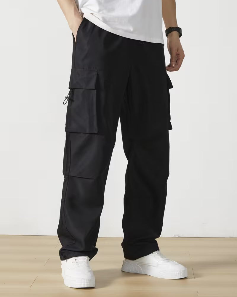 Byxor Avslappnad Dragsko Enfärgad Cargo