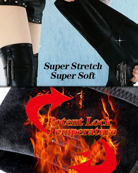 🔥 SISTA DAGEN ERBJUDANDE 🔥🌸✨Varma läderstövlar för kvinnor