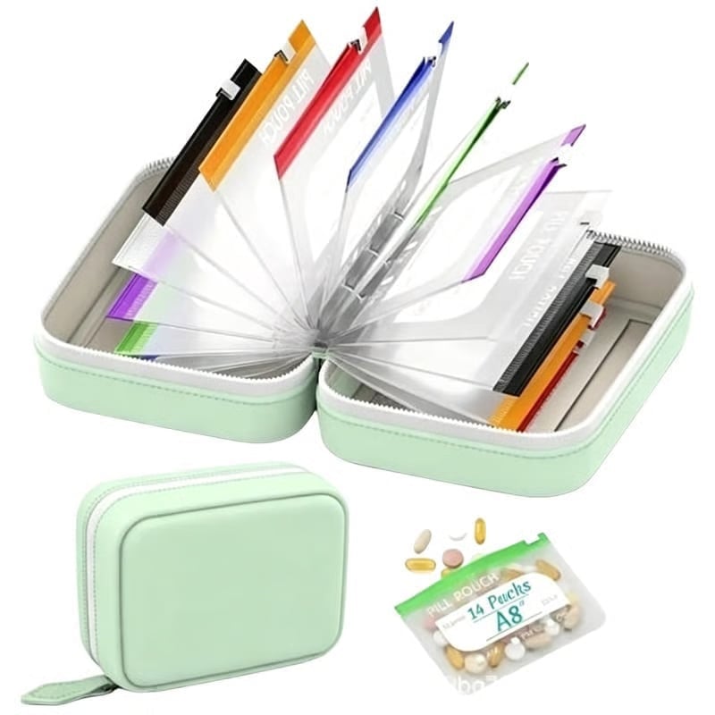 Premium vattentät PU resepillerbox-set