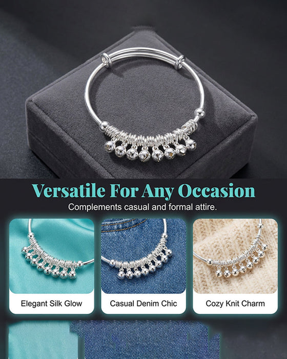 Armband Justerbar Silver Bell Charm Bangle