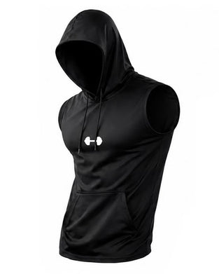Tank Top Hoodie Tröja Ärmlös Dragsko